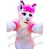 Rose Rauque Chien Adulte Mascotte Costume Animal Dessin animé