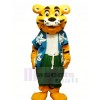 Cool tigre avec T-shirt Mascotte Les costumes Dessin animé