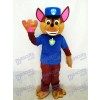 La Pat' Patrouill Paw Patrol Chase Chien Adulte Mascotte Costume Fantaisie Costume Cosplay