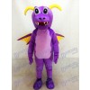 Costume mignonne de mascotte de dragon d'épine pourpre