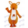 Costume adulte mascotte kangourou jaune Animal
