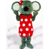 Costume de mascotte adulte Koala jupe rouge