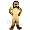 Mignonne marron Chien avec Longue Oreilles Mascotte Les costumes Animal