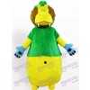 Déguisement de lion jaune en vêtements vert mascotte animaux
