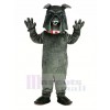 Sombre gris Brute Bouledogue Mascotte Costume Animal
