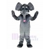 gris l'éléphant Adulte Mascotte Costume Dessin animé