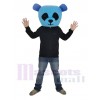 Bleu Panda avec Noir Yeux Mascotte Costume Tête seulement