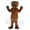 Mignon brun Bouledogue Mascotte Costume Animal