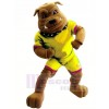 Bouledogue dans Jaune Douane Animal Mascotte Costume