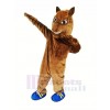 marron Cheval Course Mascotte Costume