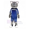 gris Loup dans sport Costume Mascotte Costume Animal