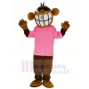 Cool Marrant Singe avec Rose T-shirt Mascotte Costume Animal