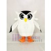 Mignonne blanc Hibou Mascotte Costume Dessin animé