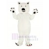 blanc Polaire Ours Mascotte Costume Animal