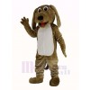 Drôle marron Chien Mascotte Costume