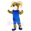 Puissance sport RAM avec Tenue de sport Mascotte Costume Jaune Bande