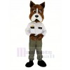 Cool marron Police Chien Mascotte Costume