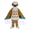 brun et blanc Oiseau Mascotte Costume