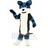 Bleu et gris Rauque Chien Fursuit Mascotte Costume Animal