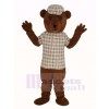 Teddy Ours dans Rayé vêtements Mascotte Costume Dessin animé