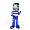 Loup gris de meilleure qualité Costumes De Mascotte