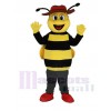 Heureux Jaune et Noir abeille Mascotte Costume