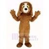 marron Velu Chien Mascotte Costume Animal