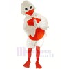 Velu blanc et Orange canard Mascotte Les costumes Dessin animé