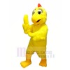 Jaune poulet Poule Mascotte Les costumes Dessin animé