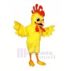 Beau Jaune Velu poulet Mascotte Les costumes Dessin animé