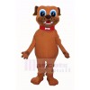 marron Chiot Chien Mascotte Costume Dessin animé