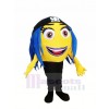 Emoji Fille Content Mascotte Costume Dessin animé