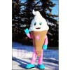 blanc La glace Crème Mascotte Costume Dessin animé