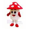 rouge Champignon Mascotte Costume Dessin animé