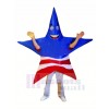 américain Patriote Étoile Mascotte Costume Dessin animé