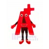 rouge A + Mascotte Costume Dessin animé
