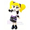 Pom-pom girl avec Jaune Cheveux Mascotte Costume Gens