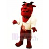 Gentilhomme rouge Diable Mascotte Costume Dessin animé