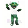 vert Diable avec Longue Les dents Mascotte Costume Dessin animé