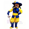 Cavalier dans Bleu et Jaune Mascotte Costume Gens