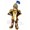 Cool d'or Chevalier Mascotte Costume Gens