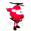 Haute Qualité rouge Hélicoptère Mascotte Costume Dessin animé