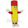Jaune et rouge Rouge à lèvres Mascotte Costume Dessin animé