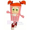 Rose Cellule Téléphone Mascotte Costume Dessin animé