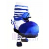 Bleu Chaussure Mascotte Costume Dessin animé