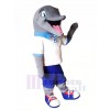 Mignonne sport Dauphin MascotteCostume Dessin animé