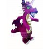Féroce Violet Dragon Mascotte Costume Dessin animé