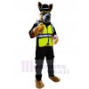 Haut Qualité Police Chien Mascotte Costume Dessin animé