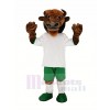 marron Buffle Bison Mascotte Costume Animal