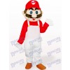 Capitaine Mario en costume de mascotte adulte anime vêtements blancs et rouges